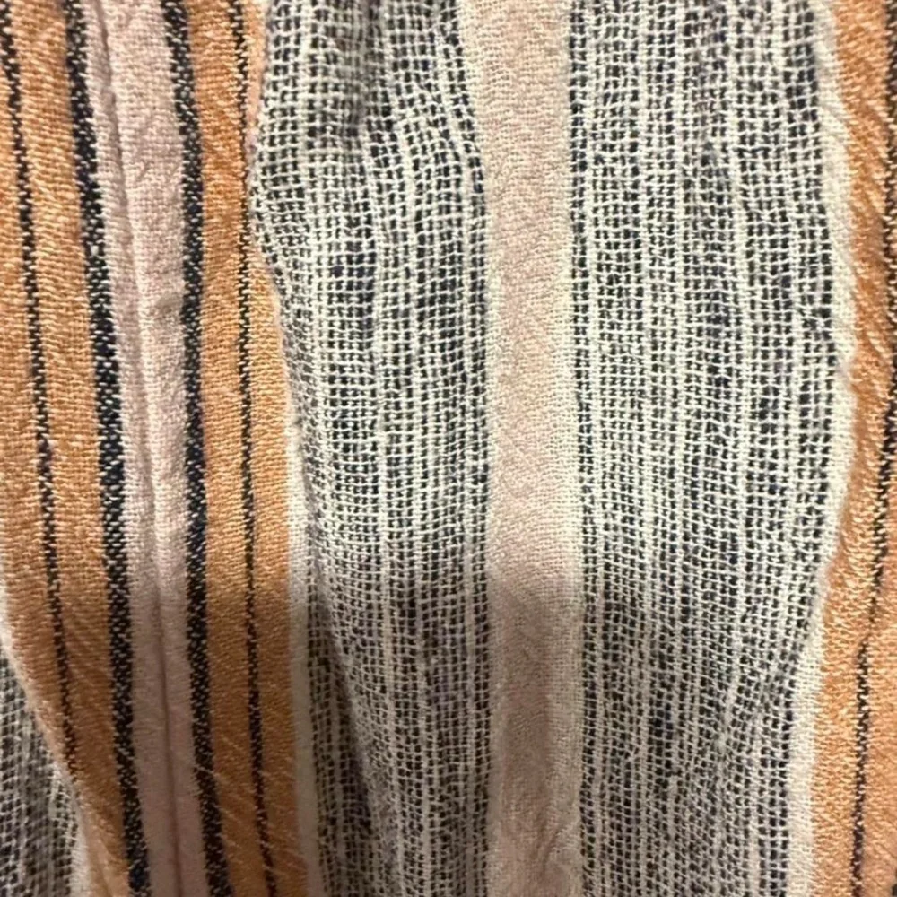 Jolt High Waist Striped Shorts - Orange, Gray, Cream Coastal style xl